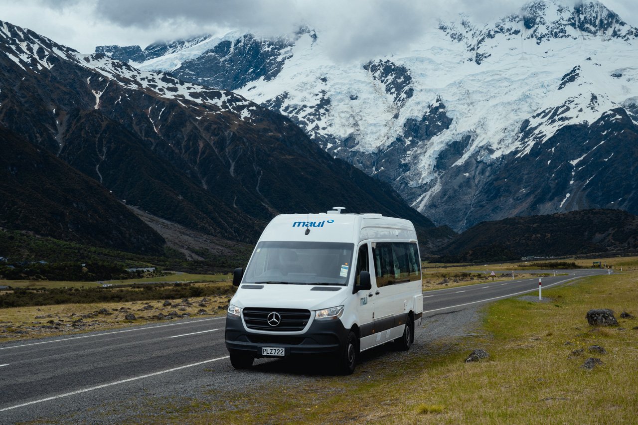 Motorhome at Mount Cook